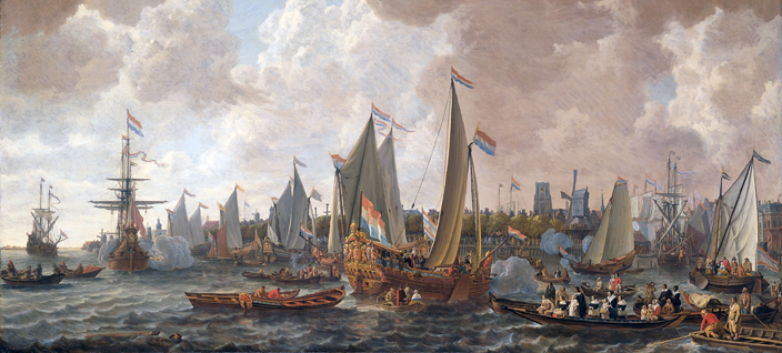 Charles the second returning to England in 1660. 